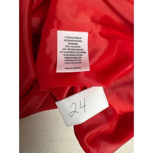 LK BENNETT POCO SALSA RED CAP SLEEVE STRETCH KNEE LENGTH DRESS SIZE 10 - Picture 8 of 10